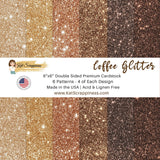 Coffee Faux Glitter 6x6 Paper Pad