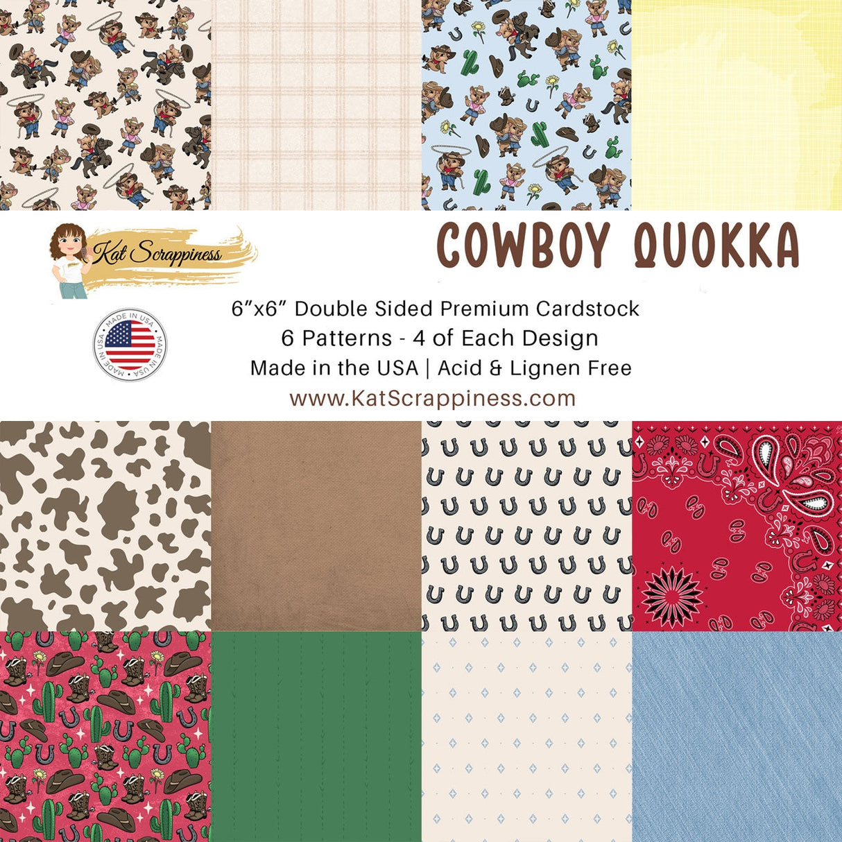 Cowboy Quokka 6x6 Paper Pad - New Release