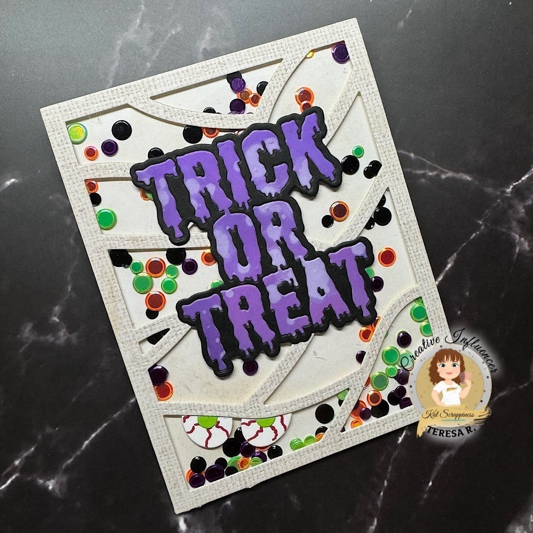 Spooky Trick or Treat Shadow Sentiment Craft Die - New Release