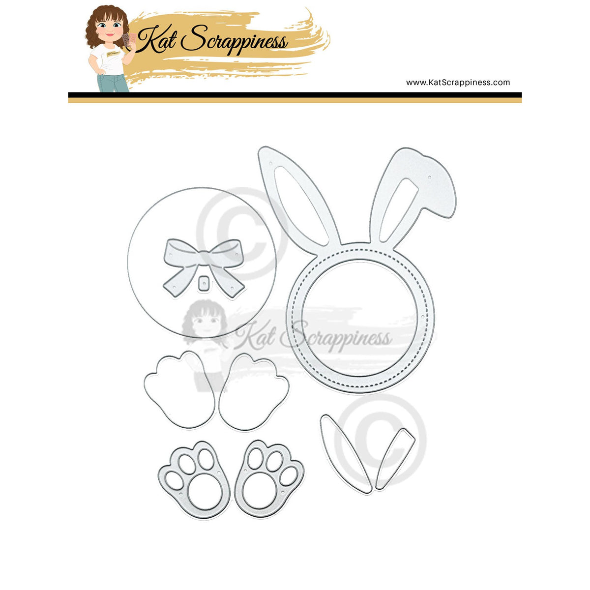 Easter Bunny Ears Line Art SVG Cut file by Creative Fabrica Crafts