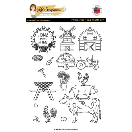 Farmhouse 6x8 Stamp Set