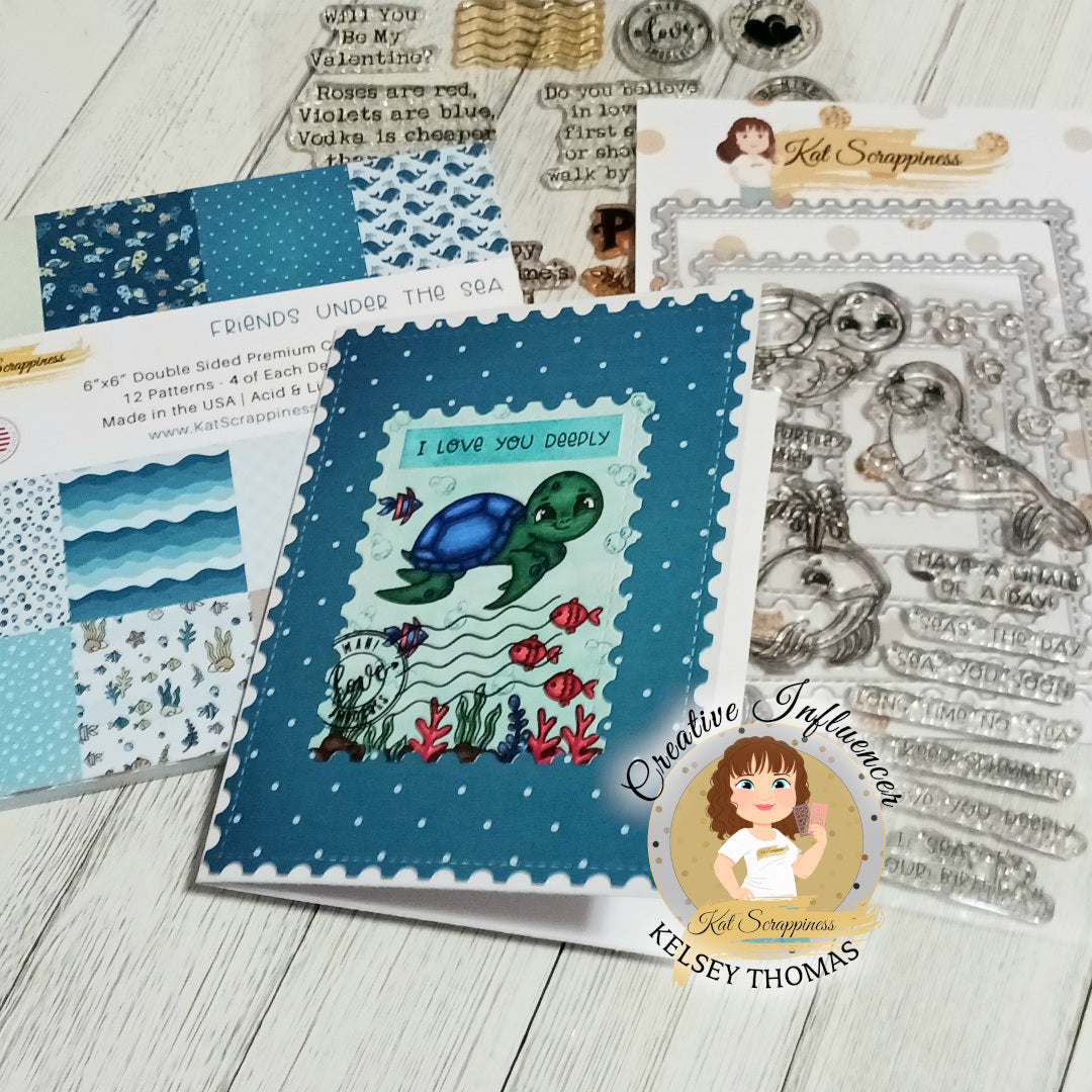 Stitched Postage Stamp Edge Rectangle Craft Dies