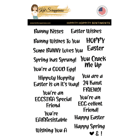 Hippity Hoppity Sentiments Clear Stamp