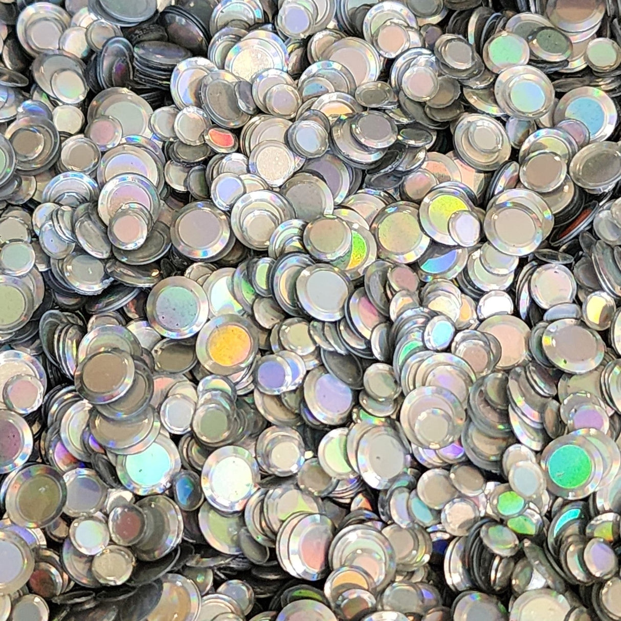 Holographic Silver Solid Confetti Sequin Mix