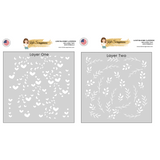 Love Blooms Layered 6x6 Stencils - 2pk