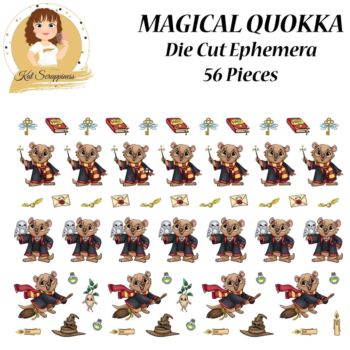 Magical Quokka Ephemera Pack - 56pc