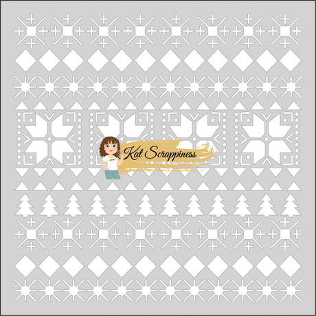 Nordic Sweater 6x6 Stencil -