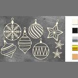 Christmas Ornaments Chipboard Embellishments - Holiday Release!