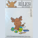 Painting Eggs Cling Stamp by Riley & Co