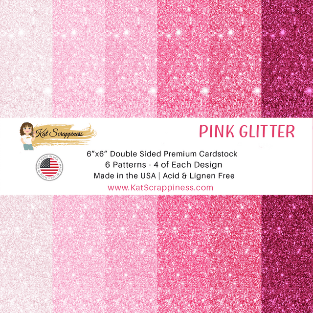 Pink Faux Glitter 6x6 Paper Pad