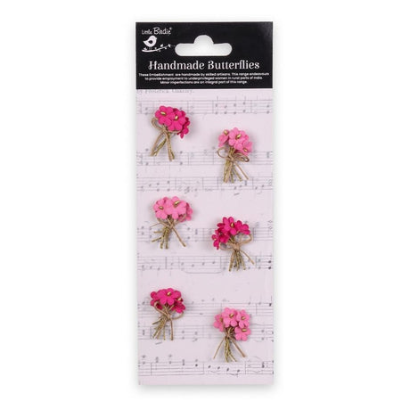 Precious Pink Paper Bouquet Handmade Embellishment Stickers