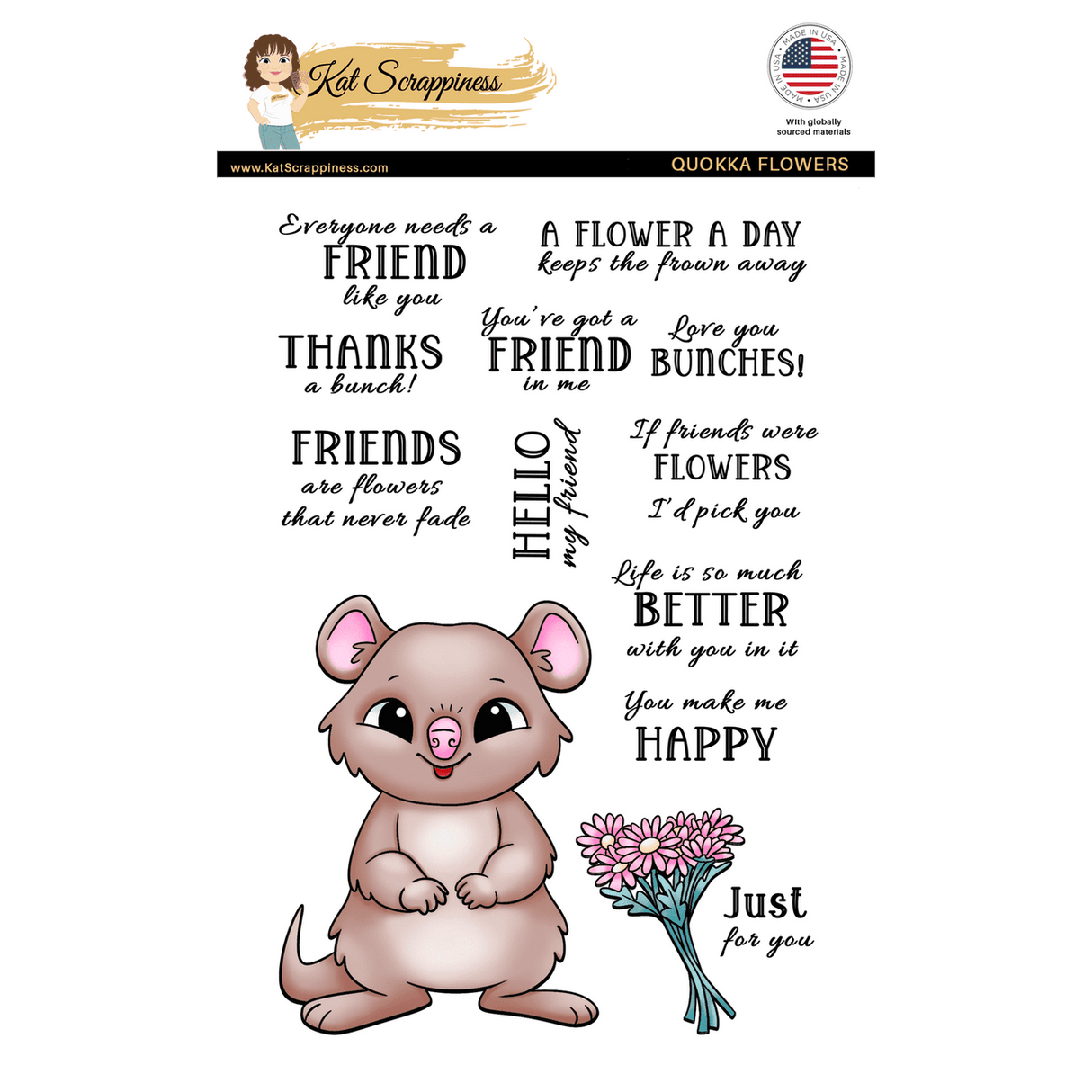 Quokka Flowers Stamp Set New Release