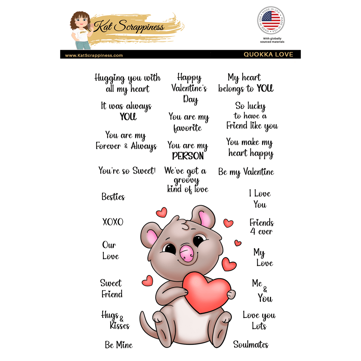 Quokka Love Stamp Set