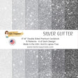 Silver Faux Glitter 6x6 Paper Pad