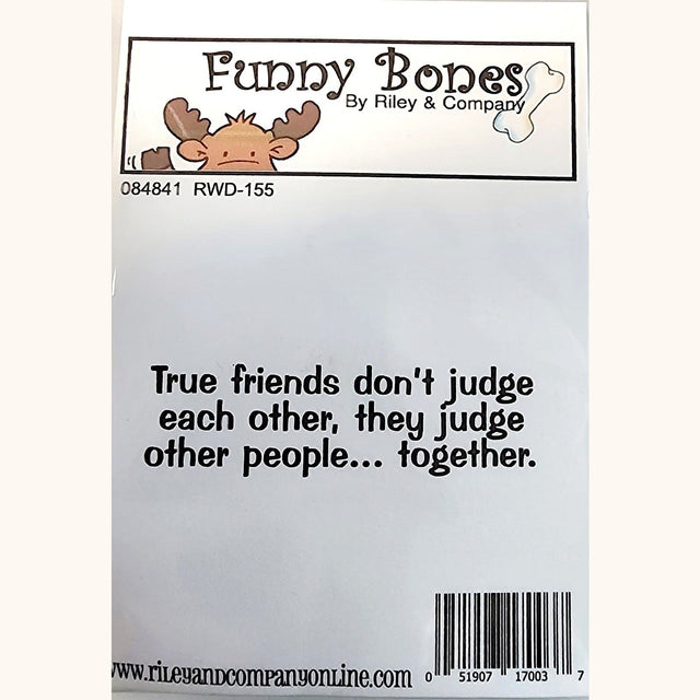 True Friends Don’t Judge Cling Stamp by Riley & Co RETIRED AND HARD TO FIND!