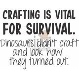 Crafting is Vital for Survival Cling Stamp by Riley & Co