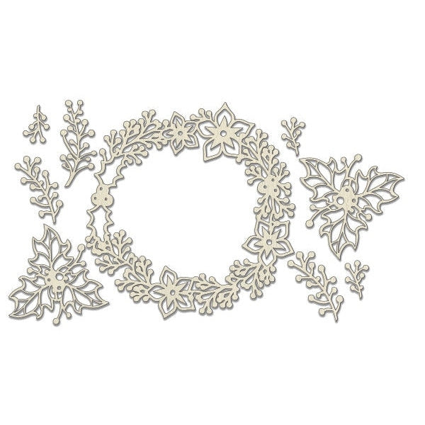 Christmas Wreath Chipboard Embellishments - Holiday Release!