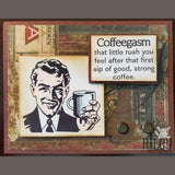 Coffeegasm Cling Stamp by Riley & Co - Kat Scrappiness