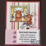 Procraftinating Cling Stamp by Riley & Co - Kat Scrappiness