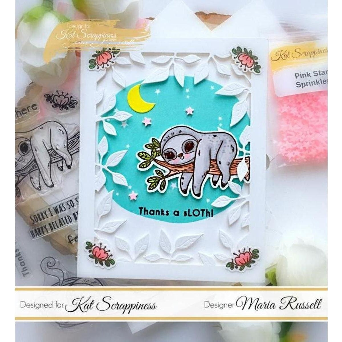 "Stewart the Sloth" Stamp Set by Kat Scrappiness - Kat Scrappiness