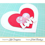 Wonky Wavy Stitched Heart Dies by Kat Scrappiness - Kat Scrappiness