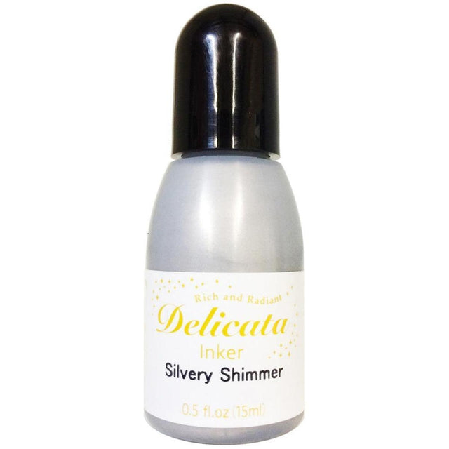 Silvery Shimmer Pigment Ink Refill .5oz by Delicata - Kat Scrappiness