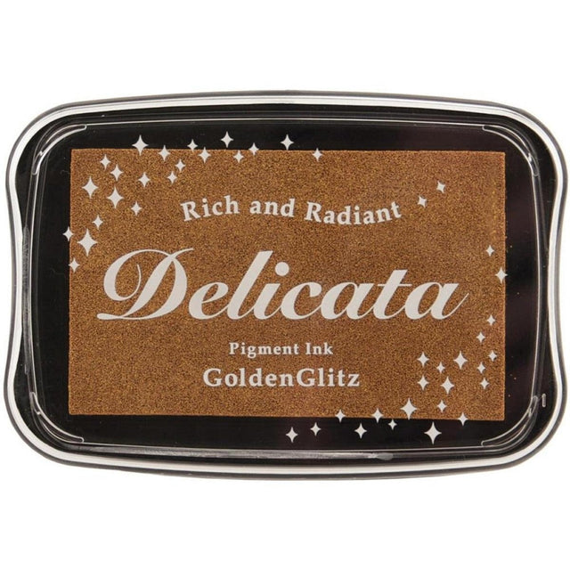 Golden Glitz Pigment Ink Pad by Delicata - Kat Scrappiness