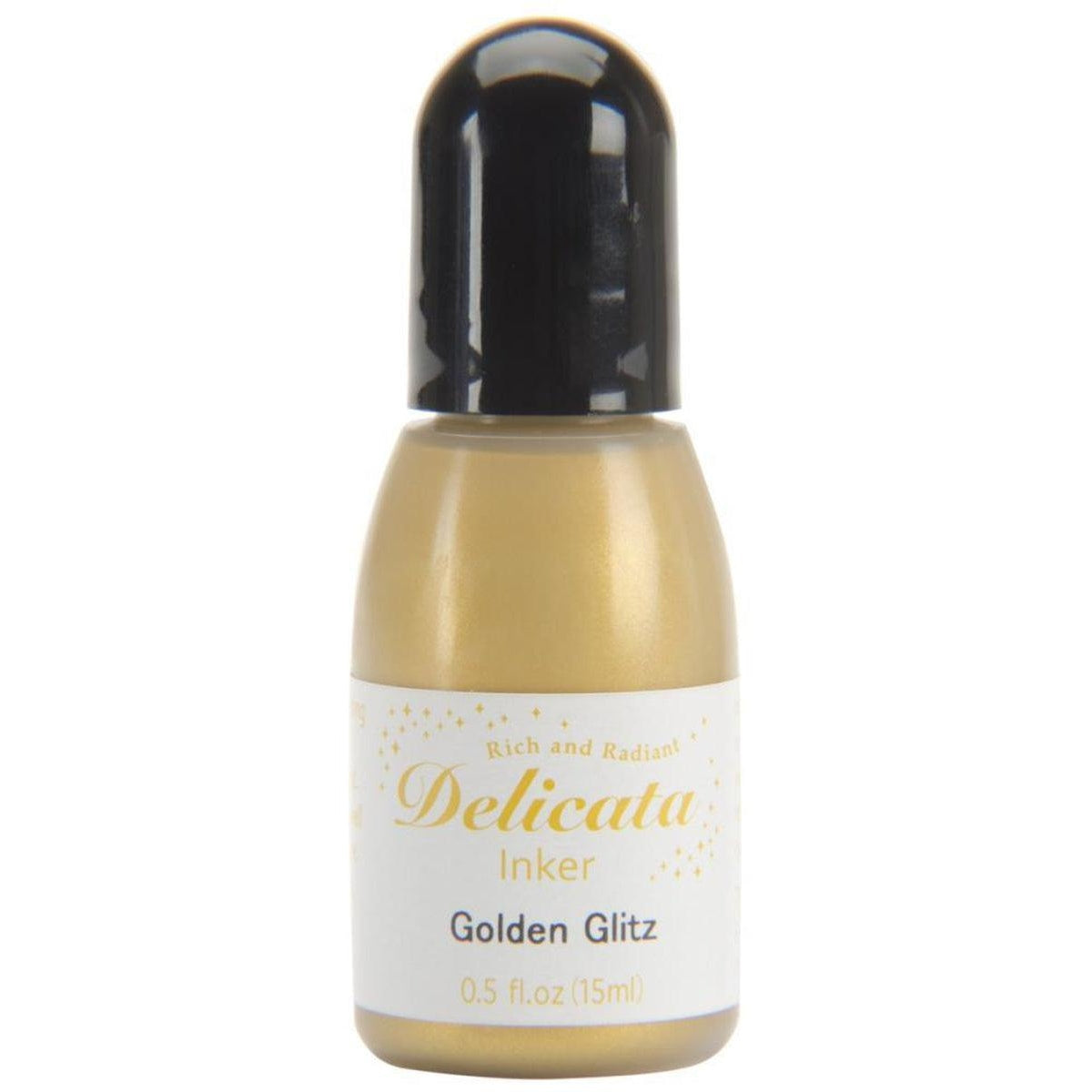 Golden Glitz Pigment Ink Refill .5oz by Delicata - Kat Scrappiness