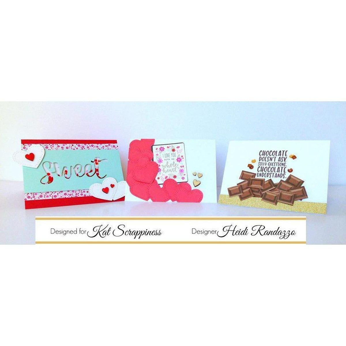 Layered Chocolate Bar 6"X8" Stamp Set by Kat Scrappiness - Kat Scrappiness