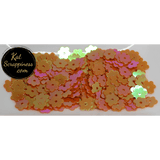 6mm Orange AB Flat Flower Sequins Shaker Card Fillers - Kat Scrappiness