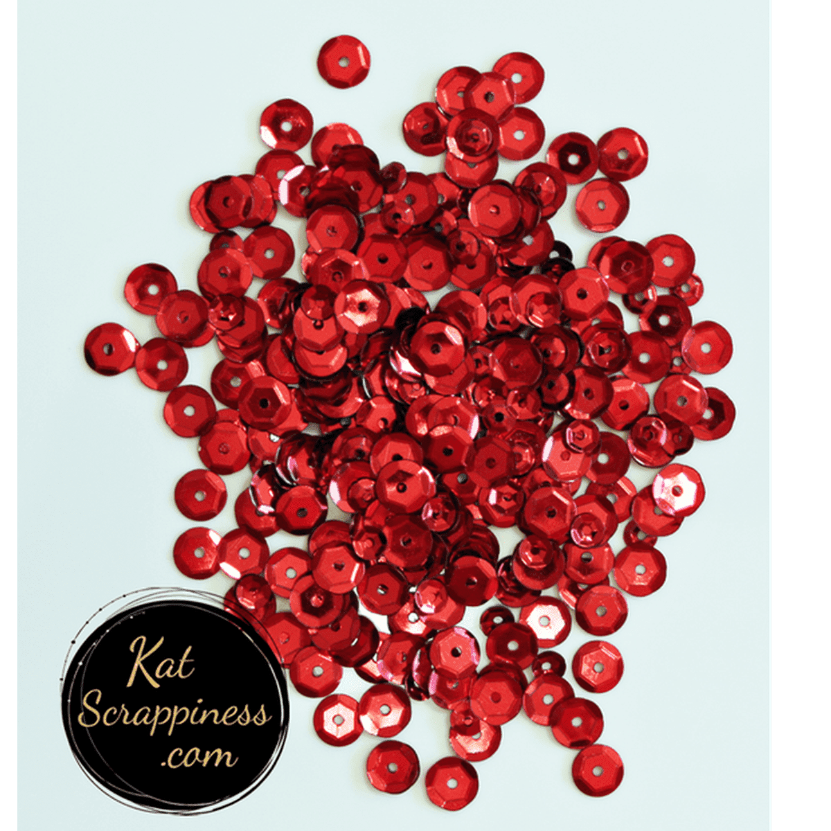 Christmas Red Sequin Mix - Kat Scrappiness