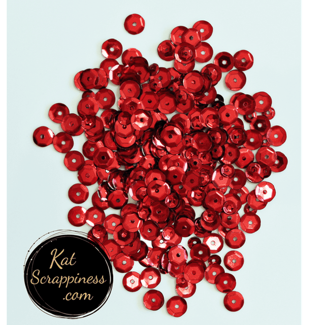 Christmas Red Sequin Mix - Kat Scrappiness