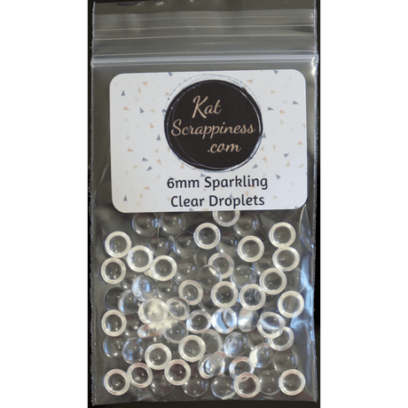 6mm Sparkling Clear Droplets (Medium) - Kat Scrappiness