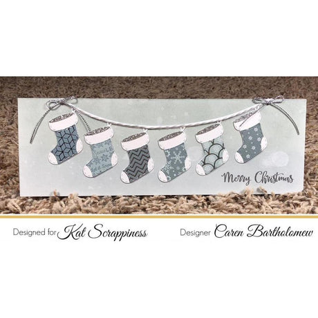 Christmas Stocking Banner Die by Kat Scrappiness - Kat Scrappiness