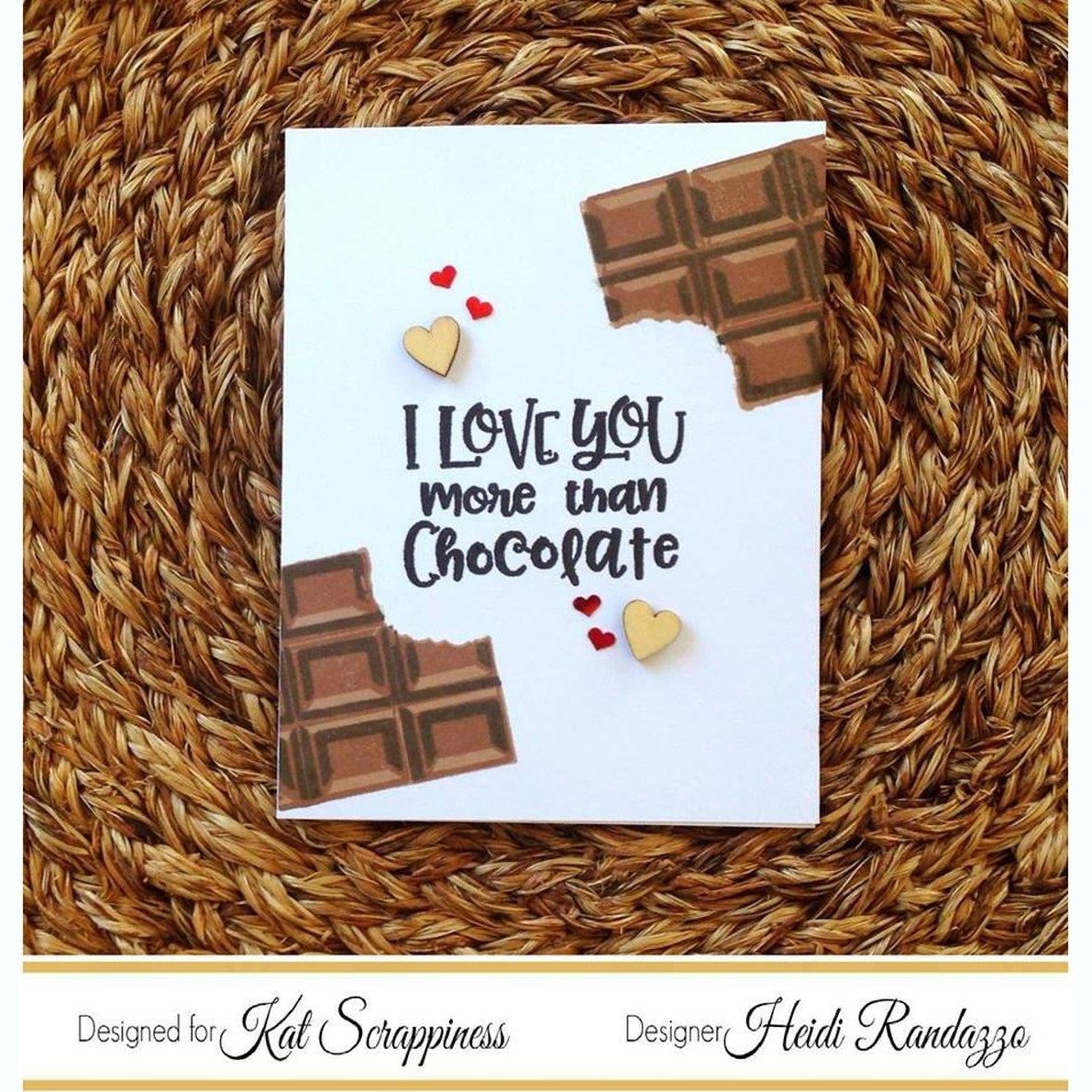 Layered Chocolate Bar 6"X8" Stamp Set by Kat Scrappiness - Kat Scrappiness