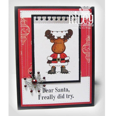 Dear Santa, I Tried Cling Stamp by Riley & Co. - Kat Scrappiness