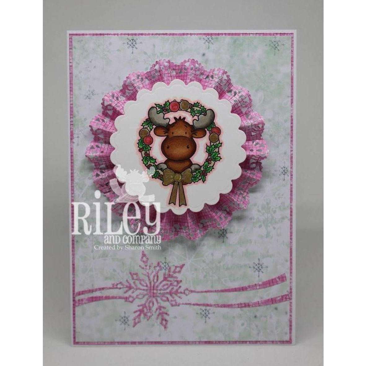 Riley In Wreath Cling Stamp by Riley & Co. - Kat Scrappiness