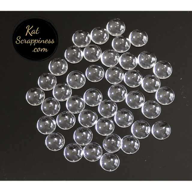 8mm Sparkling Clear Droplets (Large) - Kat Scrappiness