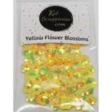 6mm Yellow Flower Blossom Sequins Shaker Card Fillers - Kat Scrappiness