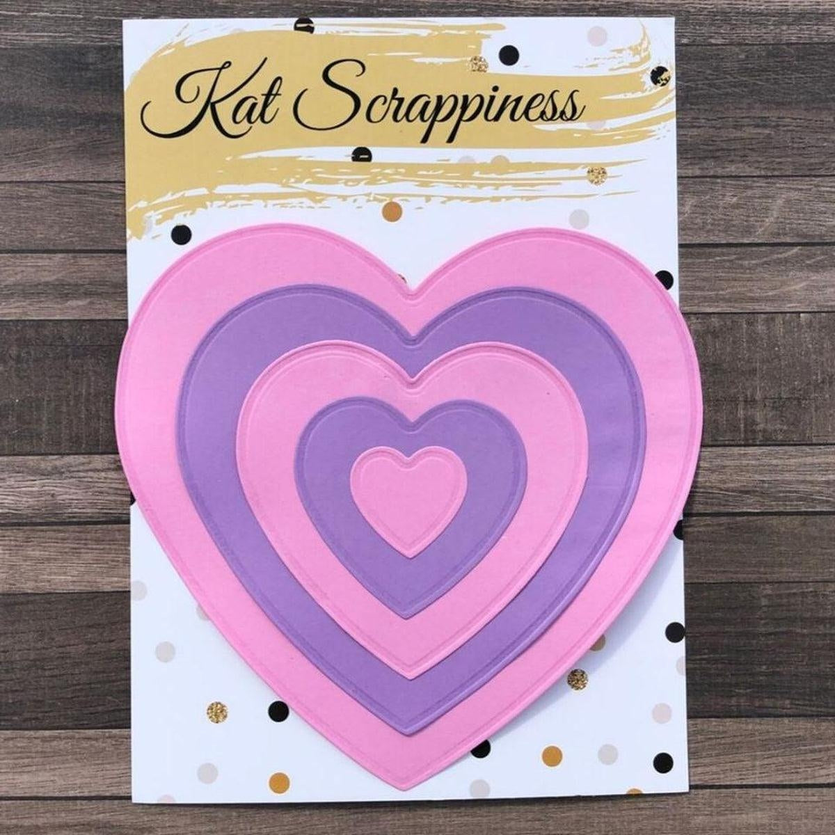 Embossed Edge Heart Dies by Kat Scrappiness - Kat Scrappiness