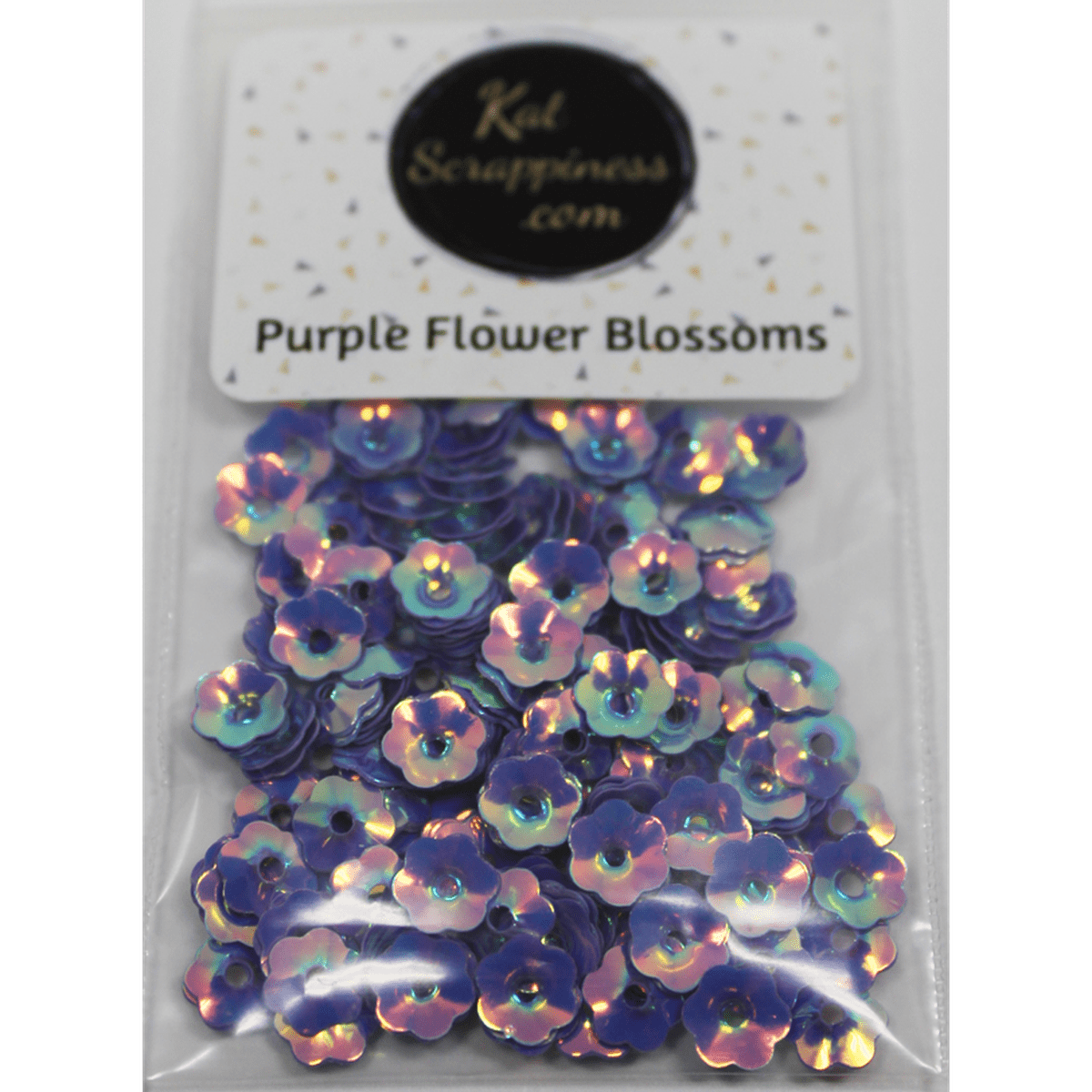 6mm Purple Flower Blossom Sequins Shaker Card Fillers - Kat Scrappiness