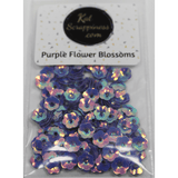 6mm Purple Flower Blossom Sequins Shaker Card Fillers - Kat Scrappiness