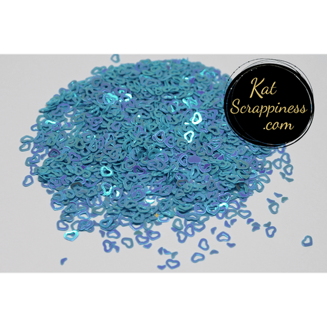 Blue (Hollow) Heart Confetti Mix - Kat Scrappiness