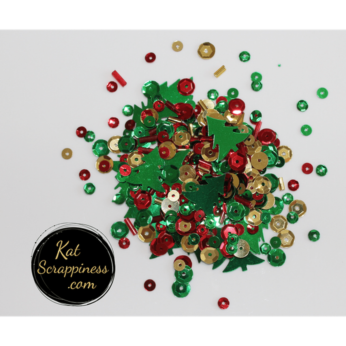 O' Christmas Tree Sequin Mix - Christmas Sequin Mix - Kat Scrappiness