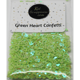 Green Heart Confetti Mix - Kat Scrappiness