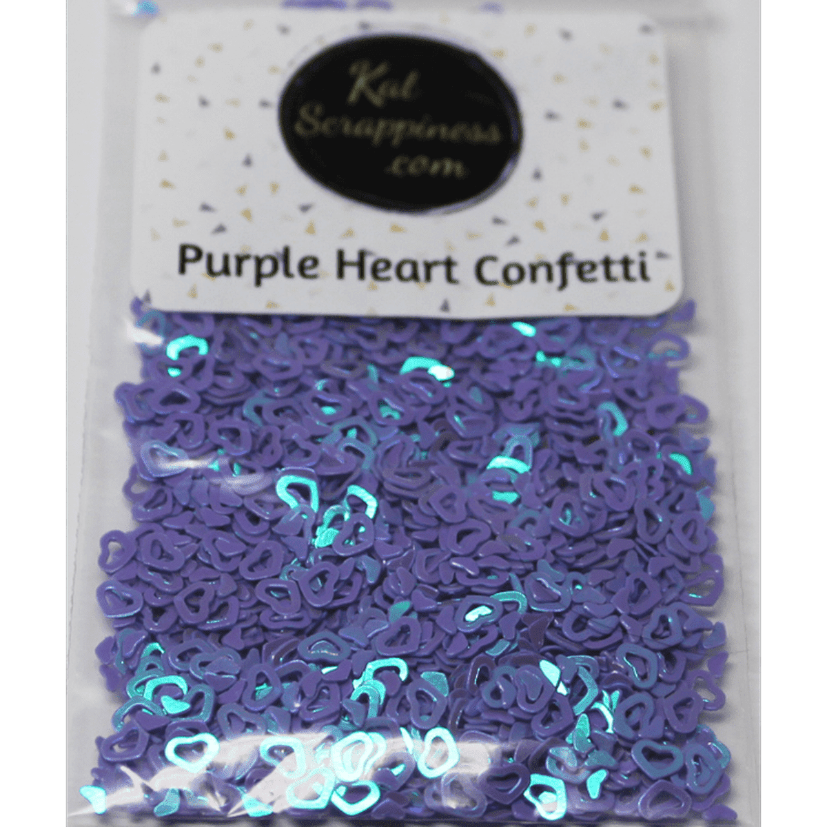 3mm Hollow Purple Heart Confetti Mix - Kat Scrappiness