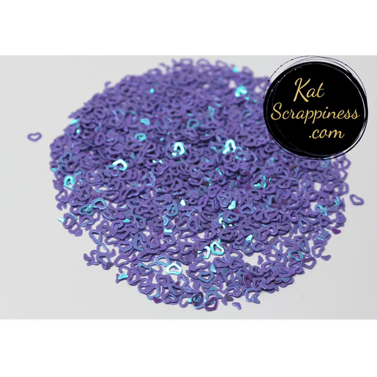 3mm Hollow Purple Heart Confetti Mix - Kat Scrappiness