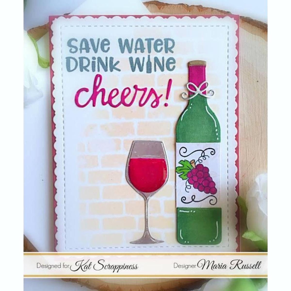 "Wine Not" Stamp Set by Kat Scrappiness - Kat Scrappiness