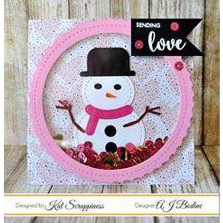 Stitched & Layered Snowman Die by Kat Scrappiness - Kat Scrappiness