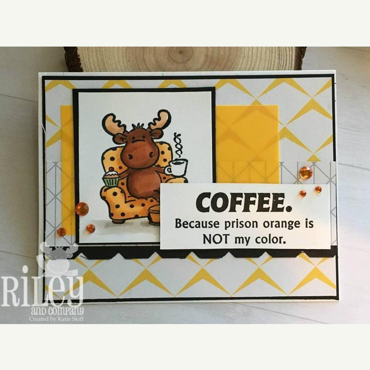 Prison Orange Is Not My Color Cling Stamp by Riley & Co - Kat Scrappiness